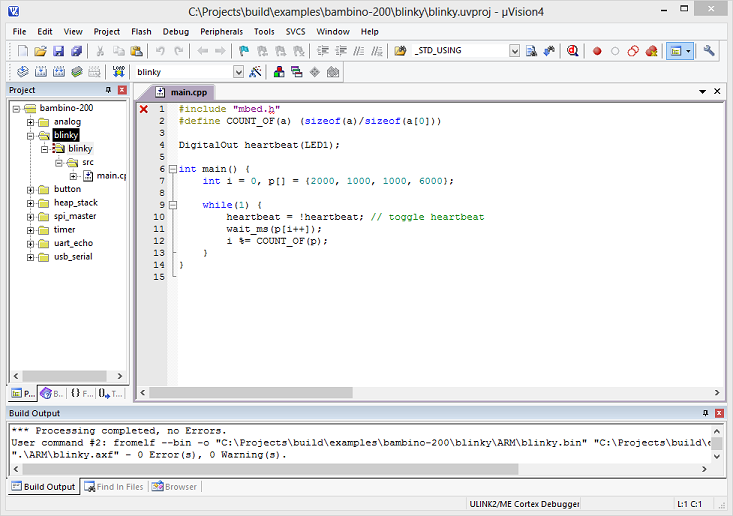 mbed Examples for Keil MDK