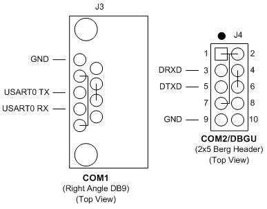 Figure 4.4: COM port connector pin outs